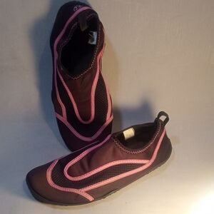 Women's Black and Pink Water Shoes